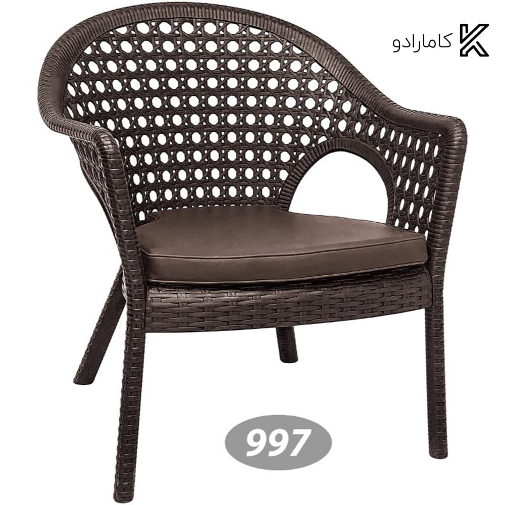 صندلی دسته دار حصیری پایه کوتاه کد 997 ناصر پلاستیک — تصویر ۱۱