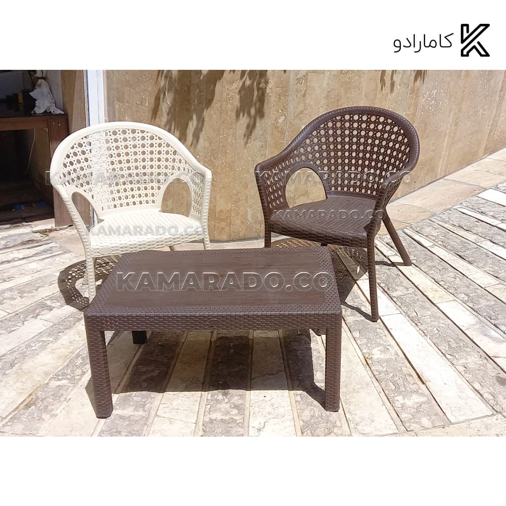صندلی دسته دار حصیری پایه کوتاه کد 997 ناصر پلاستیک — تصویر ۱۰