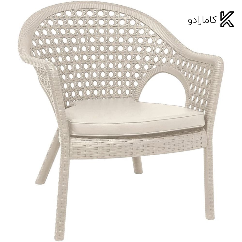 صندلی دسته دار حصیری پایه کوتاه کد 997 ناصر پلاستیک — تصویر ۷