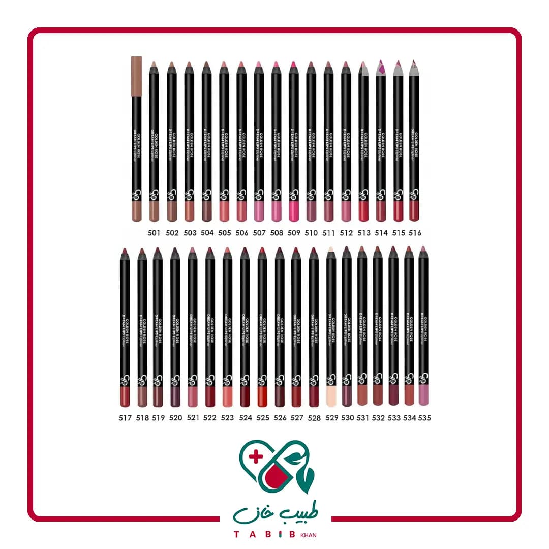 مداد لب بادوام مات گلدن رز مدل DREAM LIPS شماره 502/Golden Rose Dream Lips Lipliner No.502 — تصویر ۴