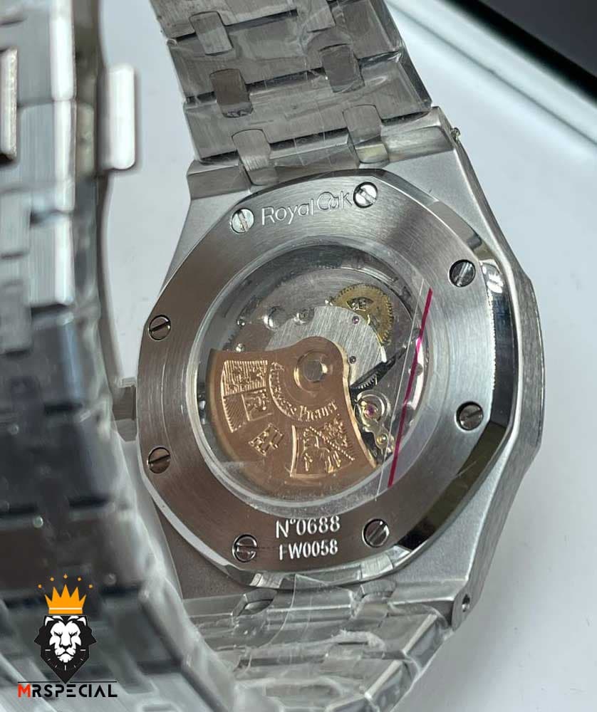ساعت اودمار پیگه مردانه اتوماتیک استیل صفحه سبز AUDEMARS PIGUET ROYAL 0957 — تصویر ۶