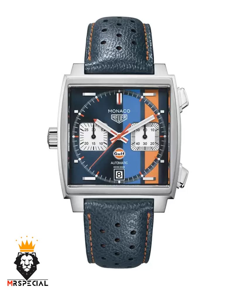 ساعت مچی مردانه تگ هویر موناکو کرنوگراف بند چرم 0860 TAG HEUER MONACO — تصویر ۶