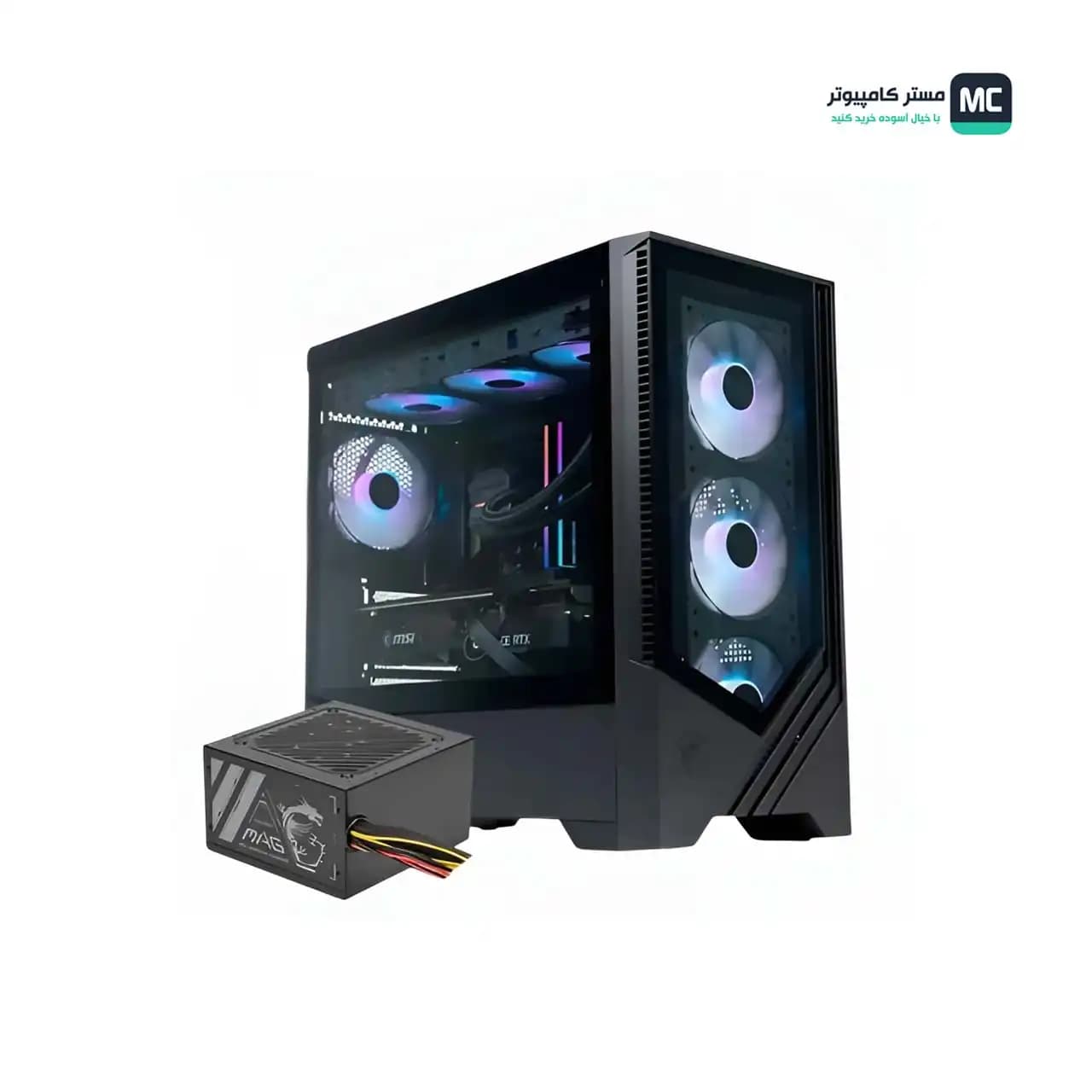 کیس و پاور گیمینگ ام اس آی PAG FORGE M100L + MAG A500N-H — تصویر ۴