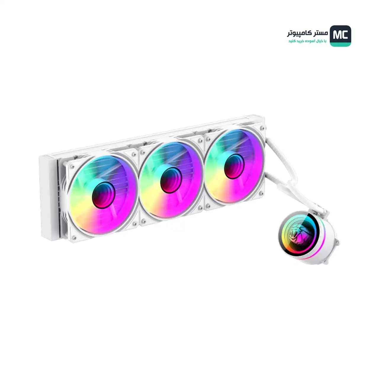 خنک کننده مایع پردازنده گیم مکس IceBurg 360 Infinity White — تصویر ۴