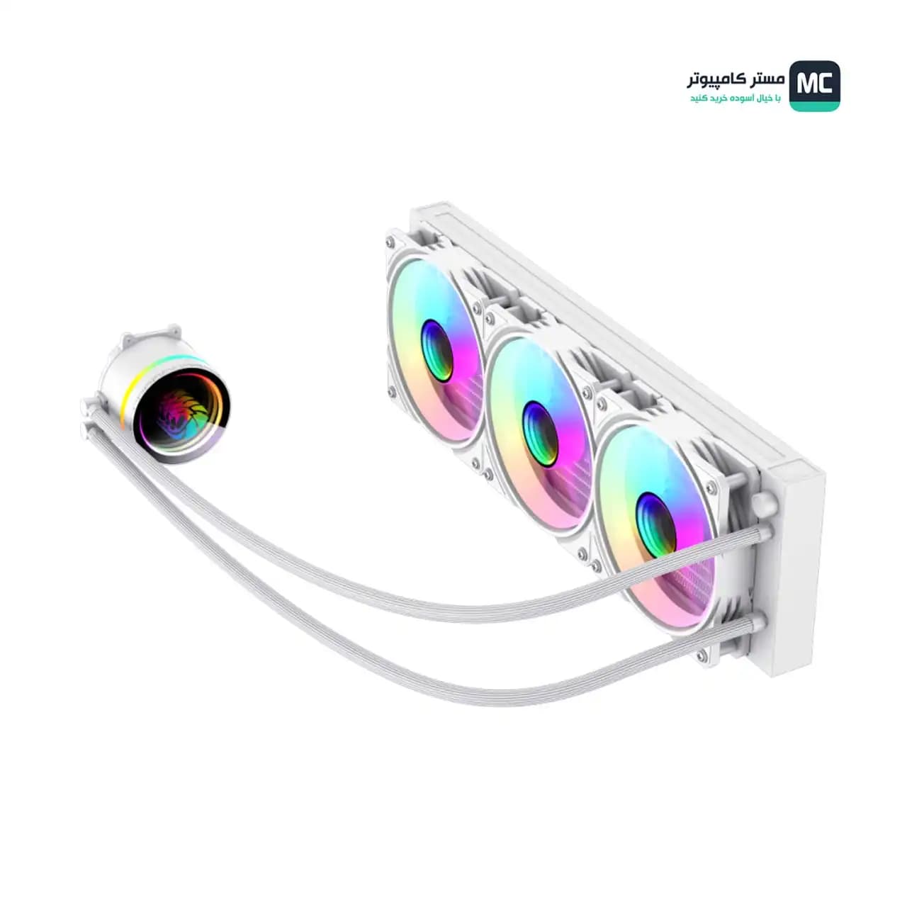 خنک کننده مایع پردازنده گیم مکس IceBurg 360 Infinity White — تصویر ۶