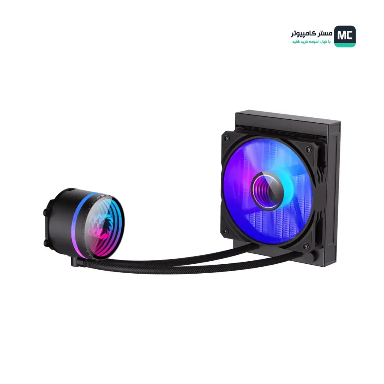 خنک کننده مایع پردازنده گیم مکس IceBurg 120 Infinity Black — تصویر ۹