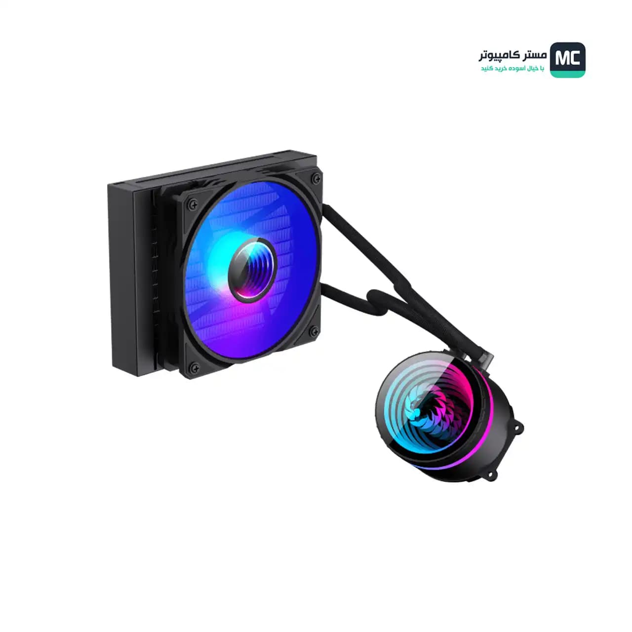 خنک کننده مایع پردازنده گیم مکس IceBurg 120 Infinity Black — تصویر ۵