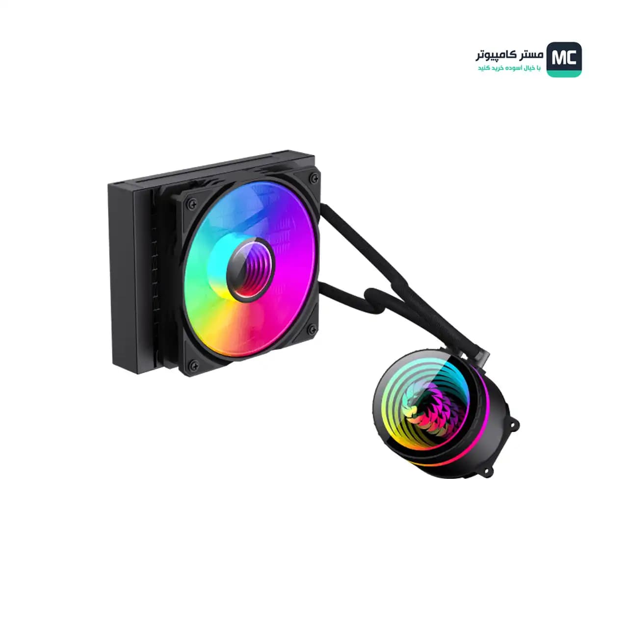 خنک کننده مایع پردازنده گیم مکس IceBurg 120 Infinity Black — تصویر ۴