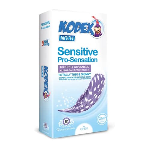 کاندوم حساس کدکس مدل Sensitive pro sensation بسته 12 تایی — تصویر ۷
