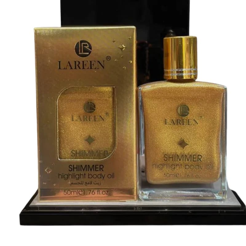 روغن براق کننده و هایلایتر بدن لارن LAREEN حجم 50 میل — تصویر ۴