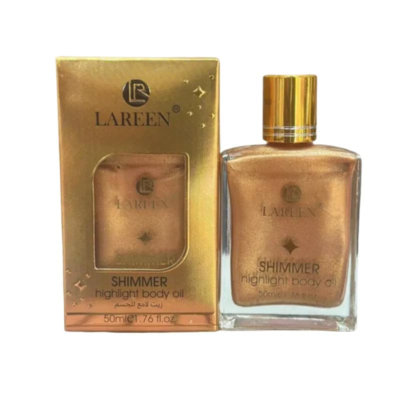 روغن براق کننده و هایلایتر بدن لارن LAREEN حجم 50 میل — تصویر ۳