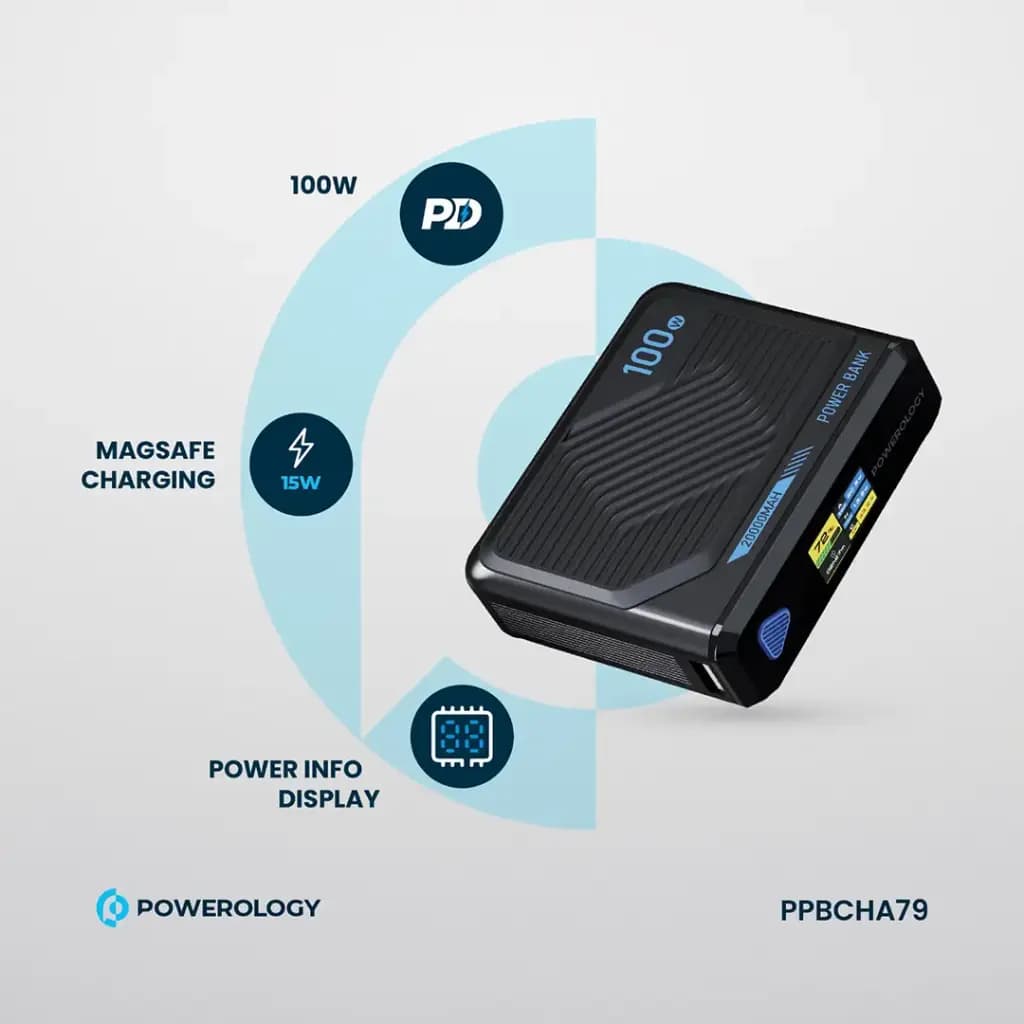 پاور بانک 20000 میلی آمپر پاورولوژی Powerology Ultra Mini 20000mAh — تصویر ۲