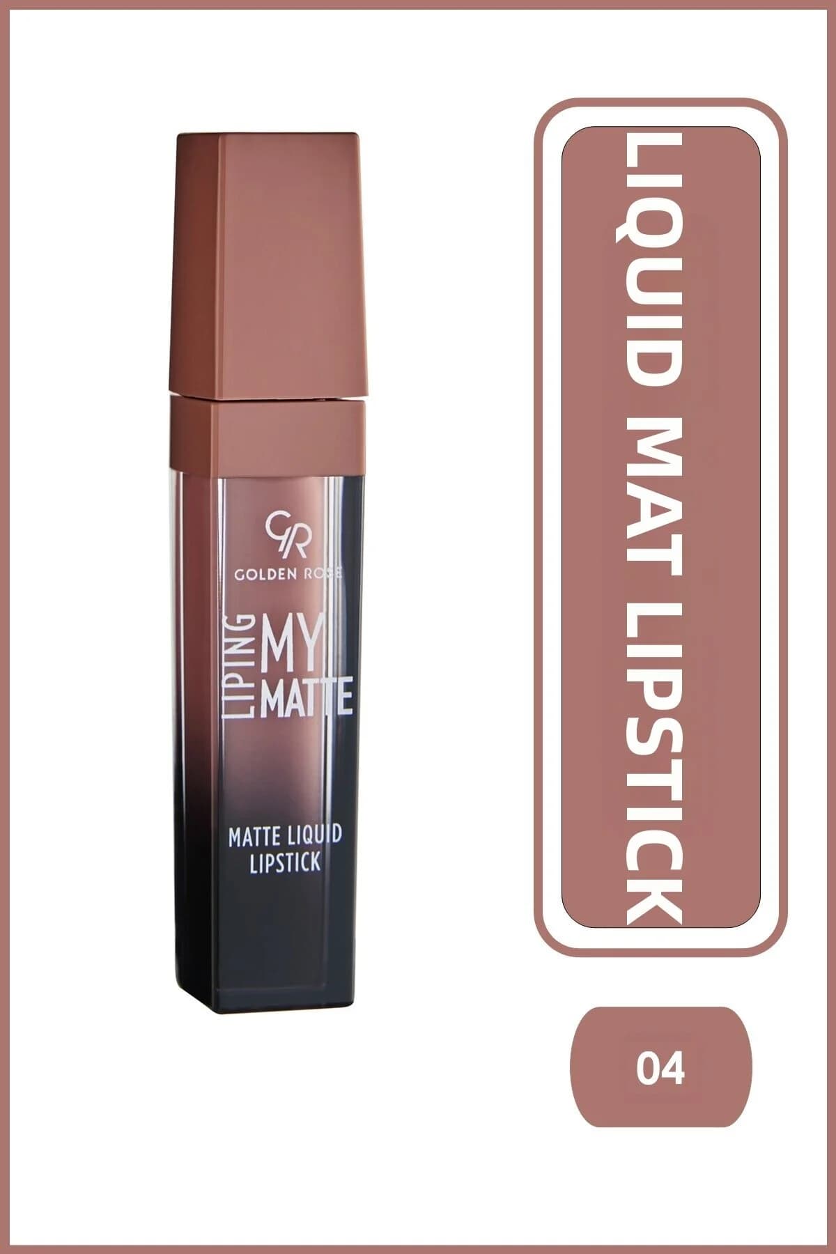 رژ لب مایع و مات گلدن رز Golden rose مدل Liping My Matte شماره 04 — تصویر ۹