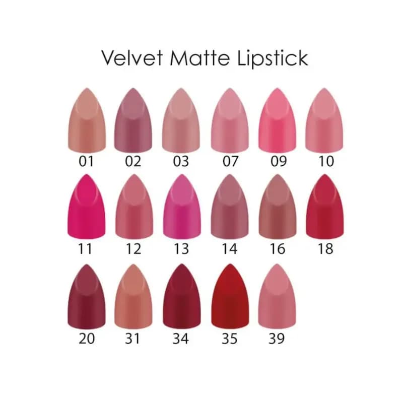 رژ لب جامد مات و مخملی گلدن رز Golden Rose مدل GR Velvet Matte Lipstick شماره 7 — تصویر ۱۱