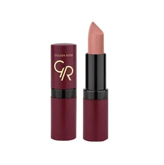 رژ لب جامد مات و مخملی گلدن رز Golden Rose مدل GR Velvet Matte Lipstick شماره 1 — تصویر ۵