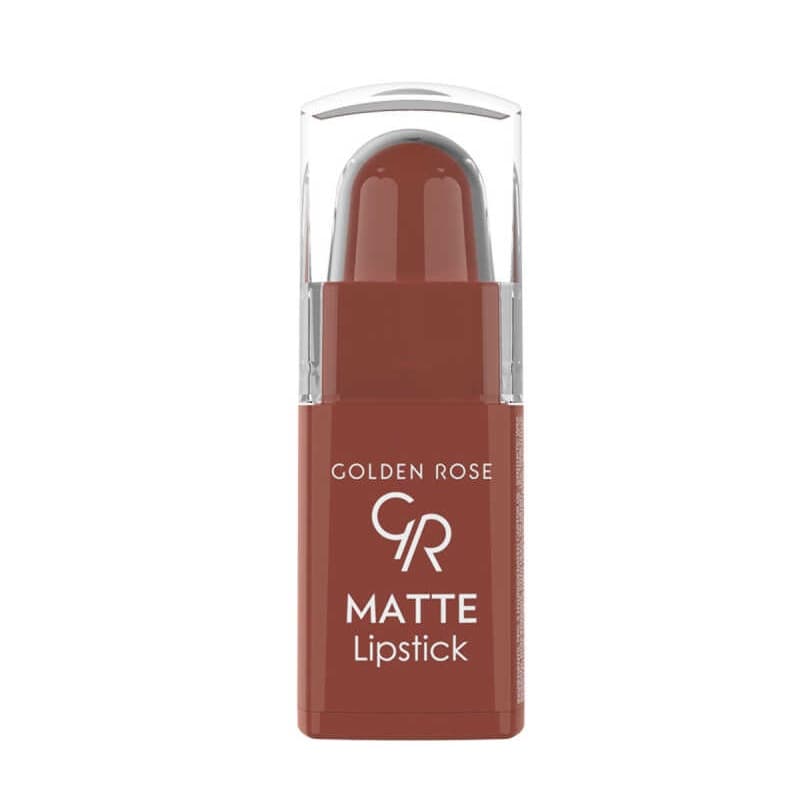 رژ لب جامد و مات مینی گلدن رز Golden Rose سری Matte Lipstick شماره 16 — تصویر ۳