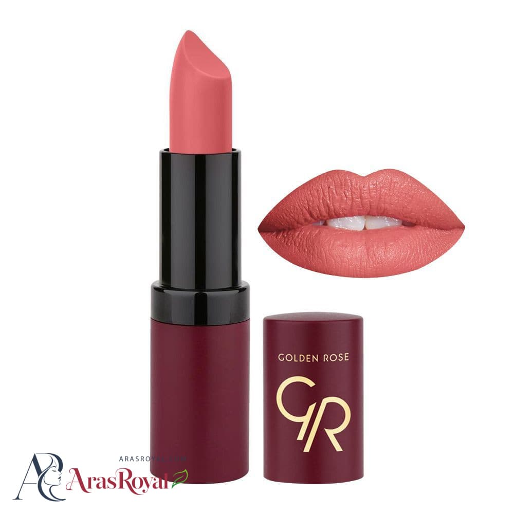 رژ لب جامد مات و مخملی گلدن رز Golden Rose مدل GR Velvet Matte Lipstick شماره 5 — تصویر ۹