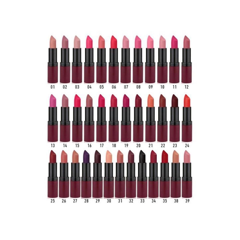 رژ لب جامد مات و مخملی گلدن رز Golden Rose مدل GR Velvet Matte Lipstick شماره 10 — تصویر ۱۱