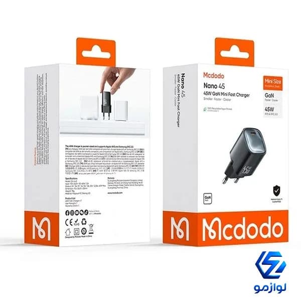 شارژر دیواری مک دودو Mcdodo CH-4430 توان ۴۵ وات — تصویر ۶