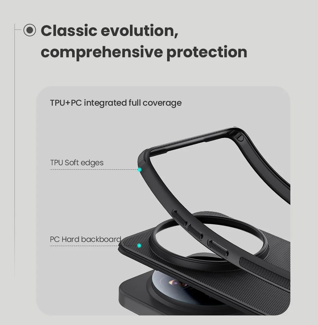 قاب ضدضربه مگنتی Xiaomi 17 Ultra مارک نیلکین مدل Super Frosted Shield Pro Magnetic — تصویر ۳