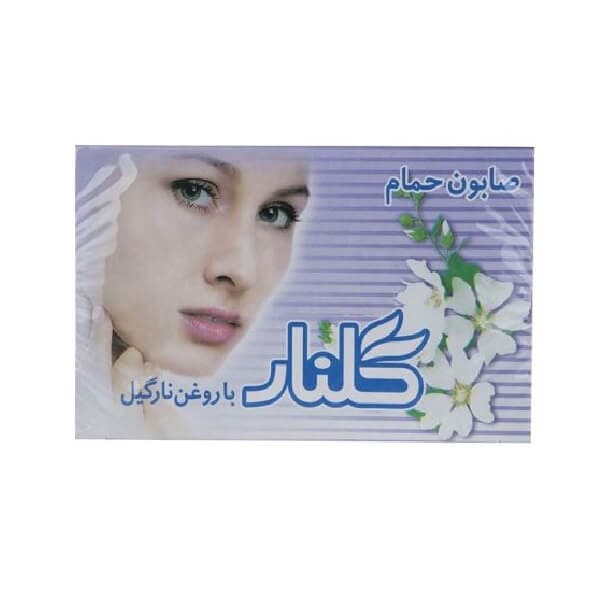 صابون گلنار سفید حاوی روغن نارگیل وزن 130 گرم بسته 6 عددی