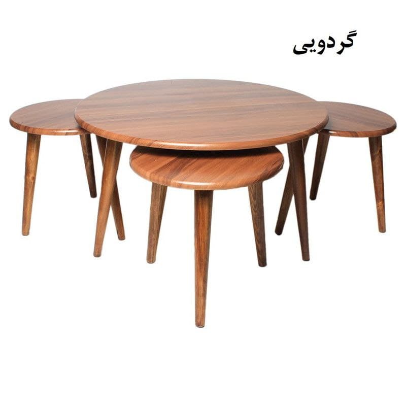 میز جلو مبلی گرد 4 تکه — تصویر ۲