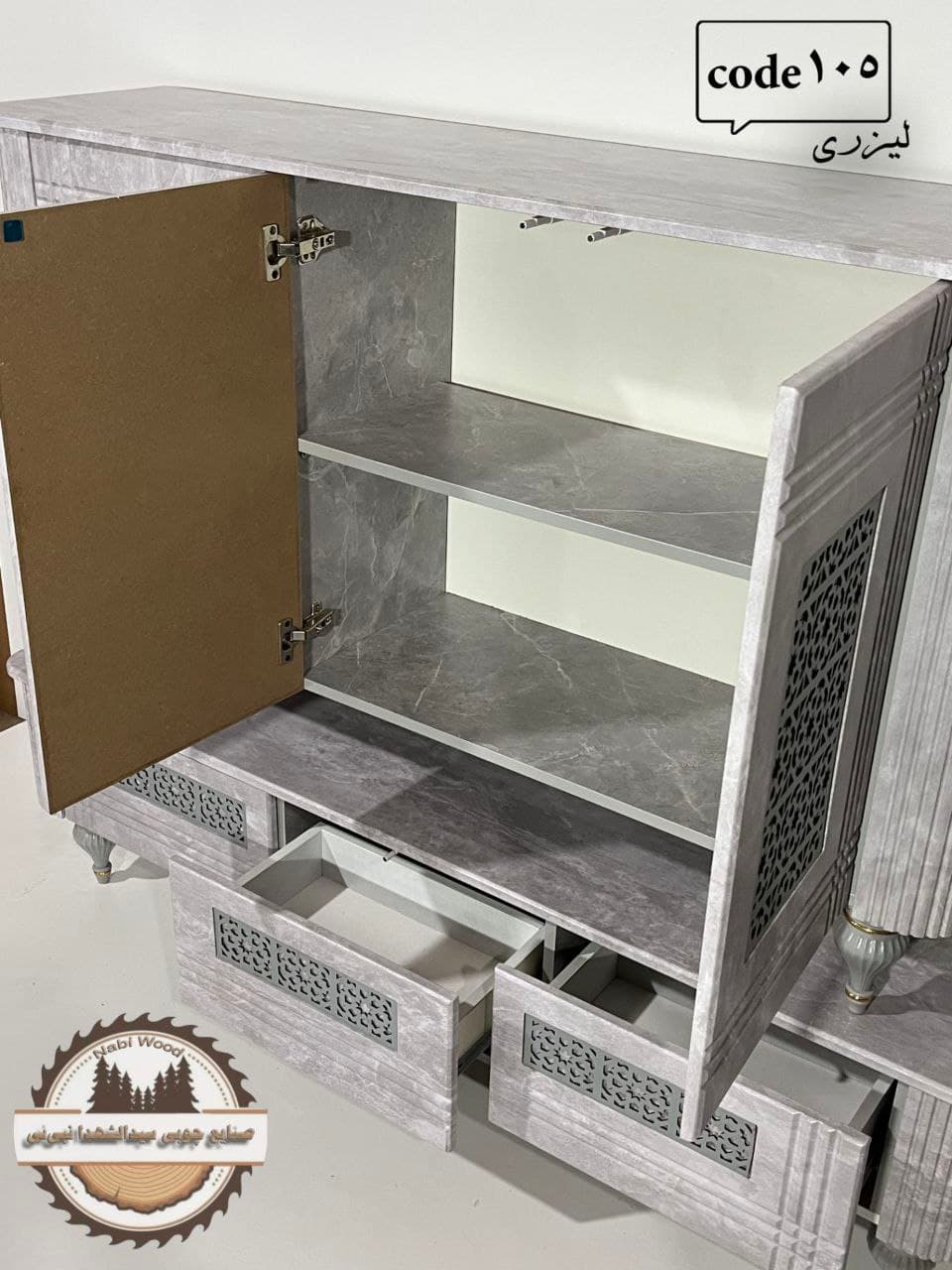 میز کنسول MDF لیزری کد 105 — تصویر ۳