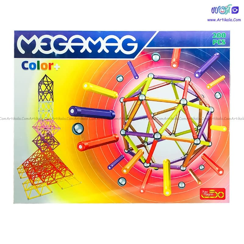مگامگ مغناطیسی 200 قطعه برند Play magnet — تصویر ۳