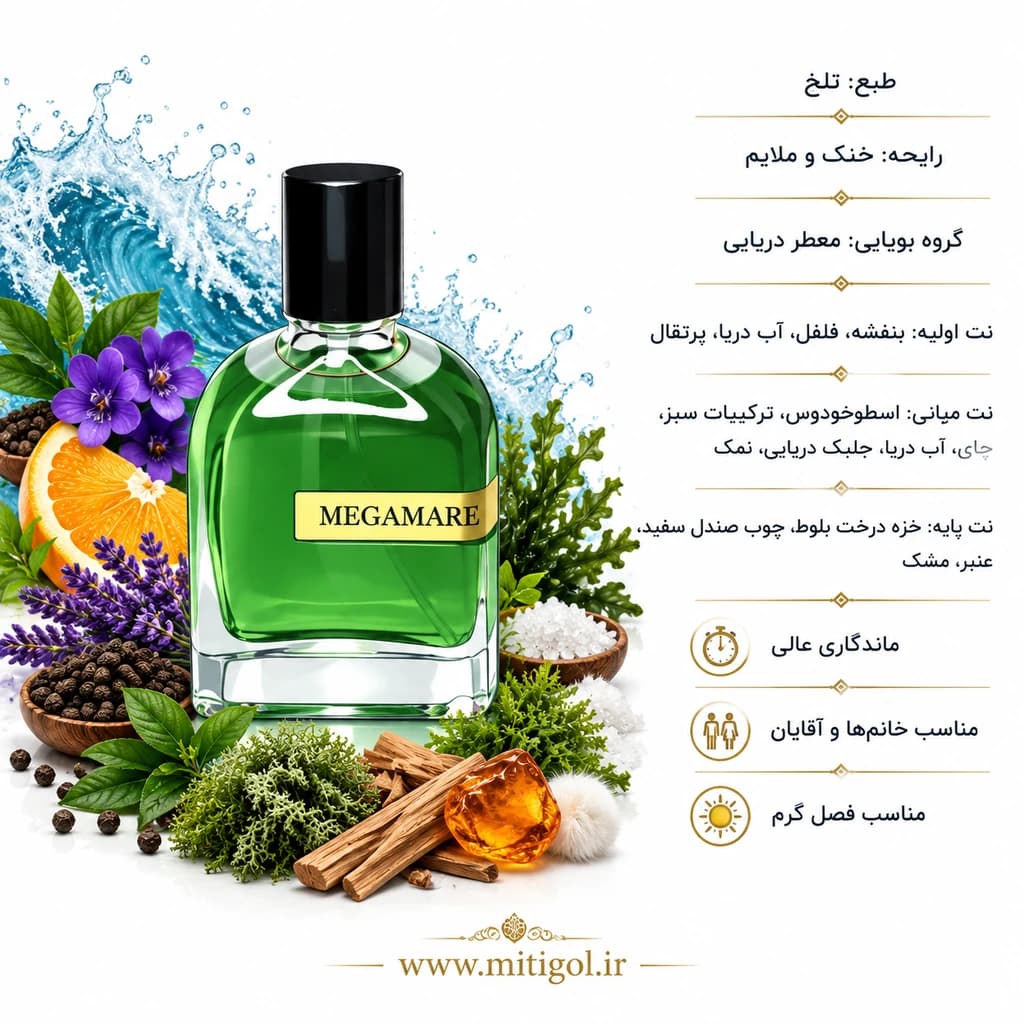 عطر اسپرت MEGAMARE دلگادو 25میل — تصویر ۴