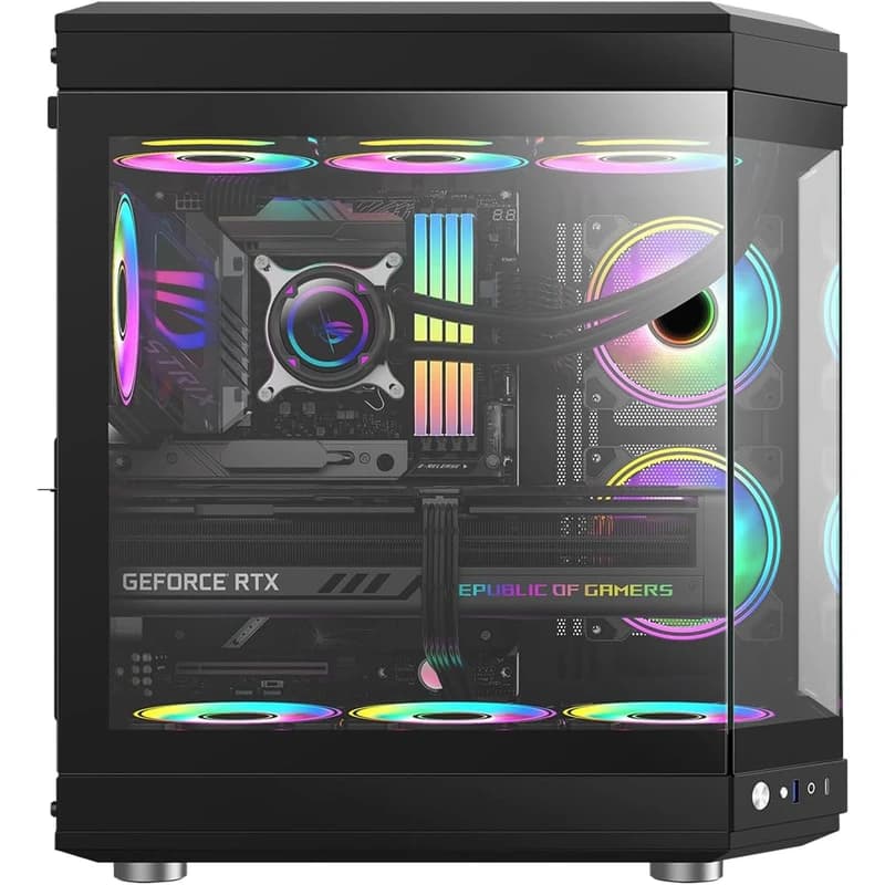 کیس گیمینگ گیم مکس HYPE Black — تصویر ۹