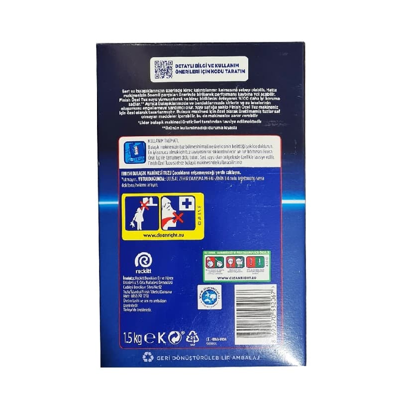 نمک ماشین ظرفشویی فینیش مدل Ozel Tuz Black وزن 1500 گرم — تصویر ۴