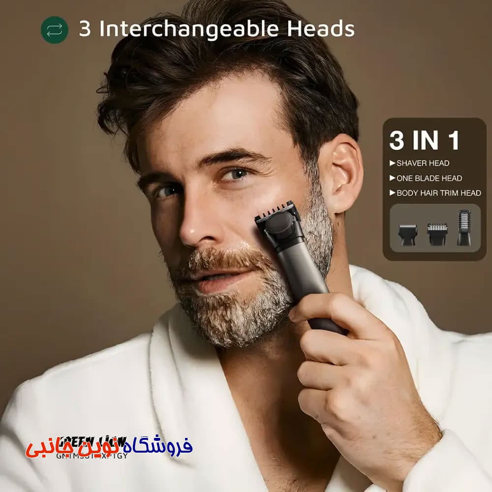 ماشین اصلاح صورت گرین لاین مدل GNTM50TMXPTGY ا Green Lion 3 In 1 Expert Hair Trimmer Shaver (تک / عمده) — تصویر ۴