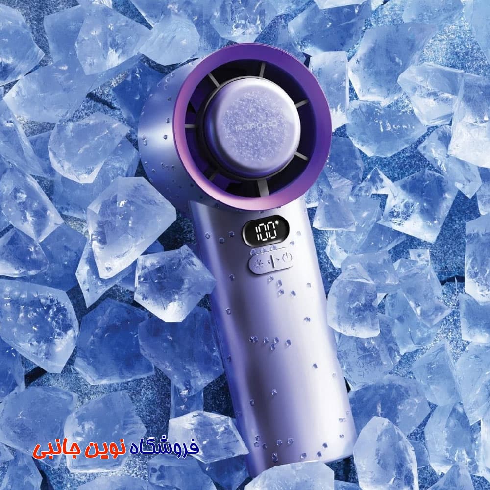 پنکه دستی پرودو مدل PDLFSTM57GY قابل حمل و شارژی ا Porodo Lifestyle Chillo Glacia Portable Handheld (تک / عمده) — تصویر ۵