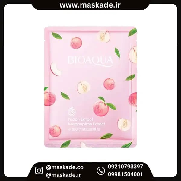 ماسک ورقه ای صورت هلو بیوآکوا Bioaqua — تصویر ۵