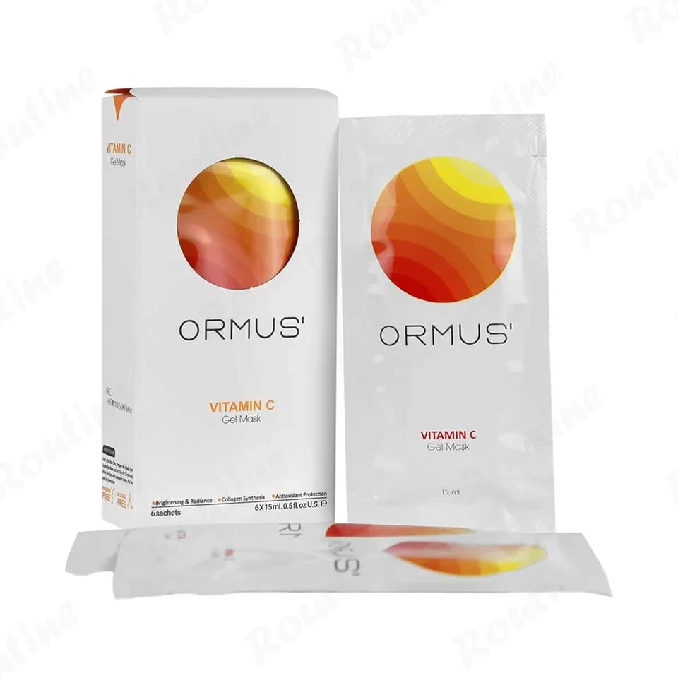 ژل ماسک صورت روشن کننده ویتامین سی (Vitamin C) اورموس بسته 6 عددی — تصویر ۳