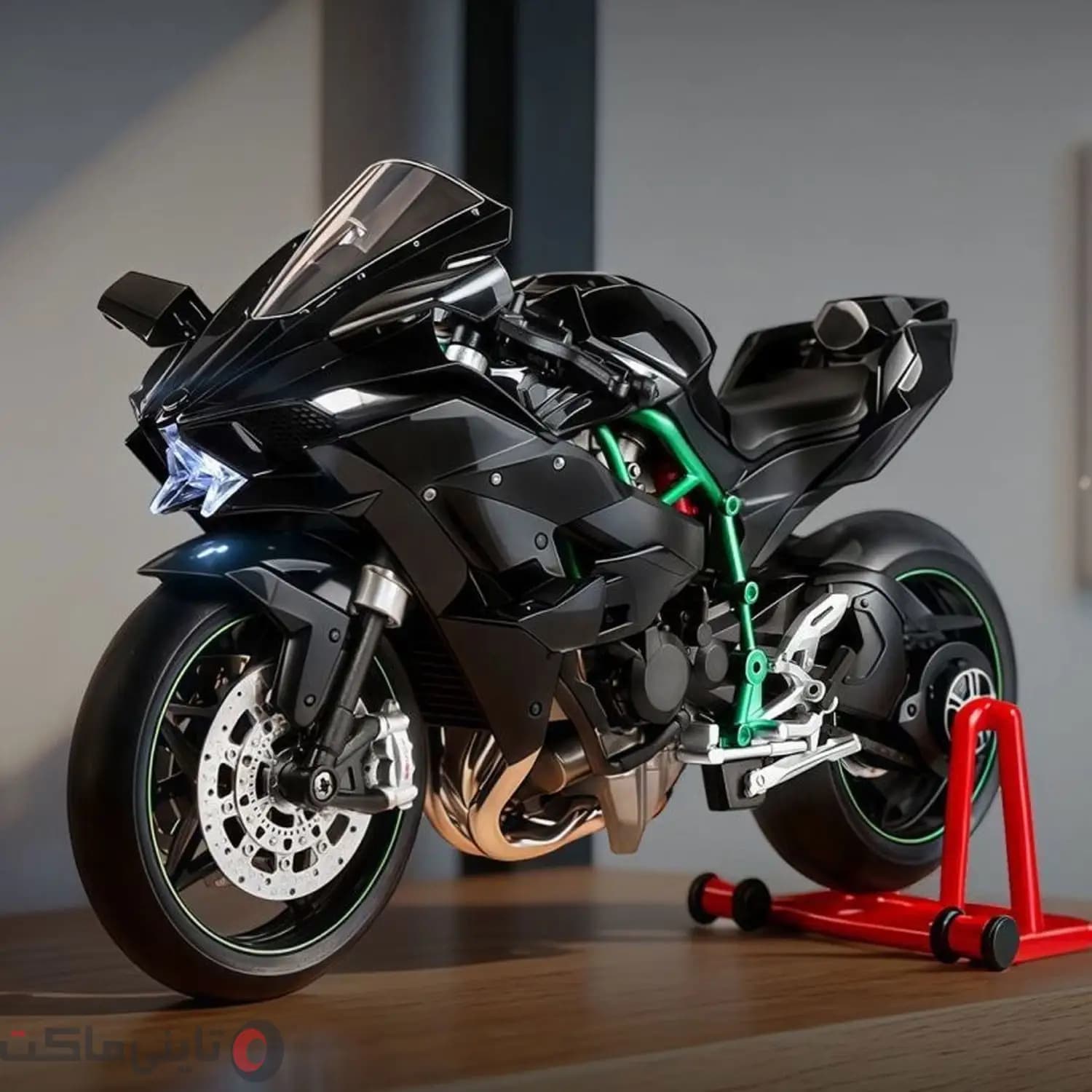ماکت موتور Kawasaki Ninja H2R مقیاس 1:9 دودزا و استارتی — تصویر ۷
