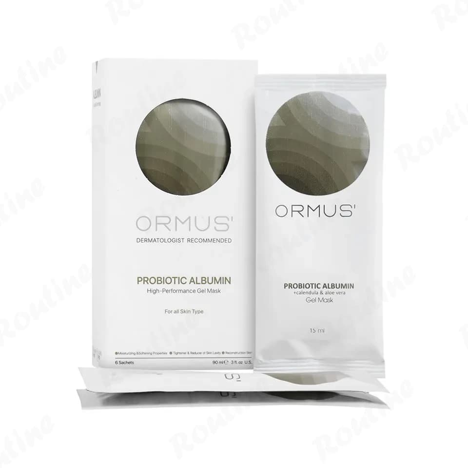 ژل ماسک صورت پروبیوتیک آلبومین (Albumin) اورموس بسته 6 عددی — تصویر ۲