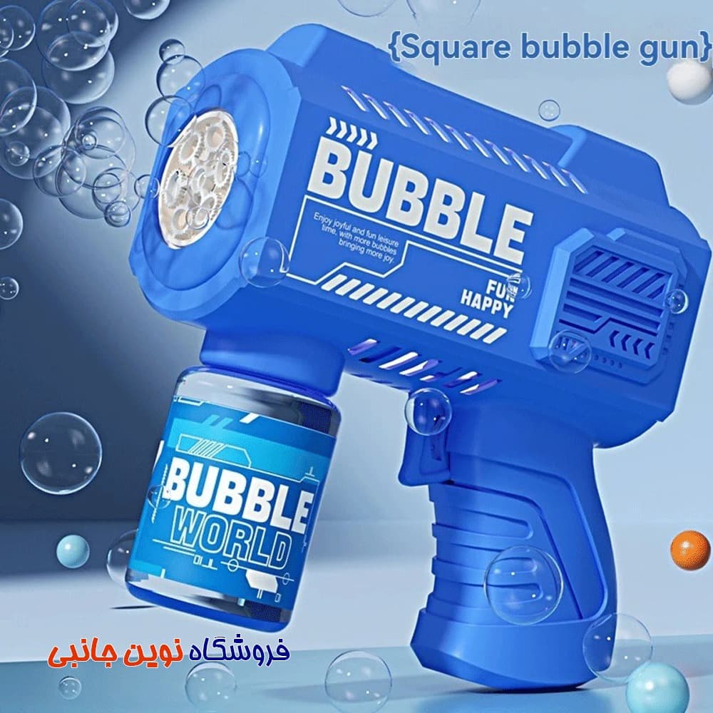 تفنگ حباب ساز مدل Bubble Gun ا Bubble Gun Automatic Soap Bubble Blower Toy (تک/عمده) — تصویر ۵