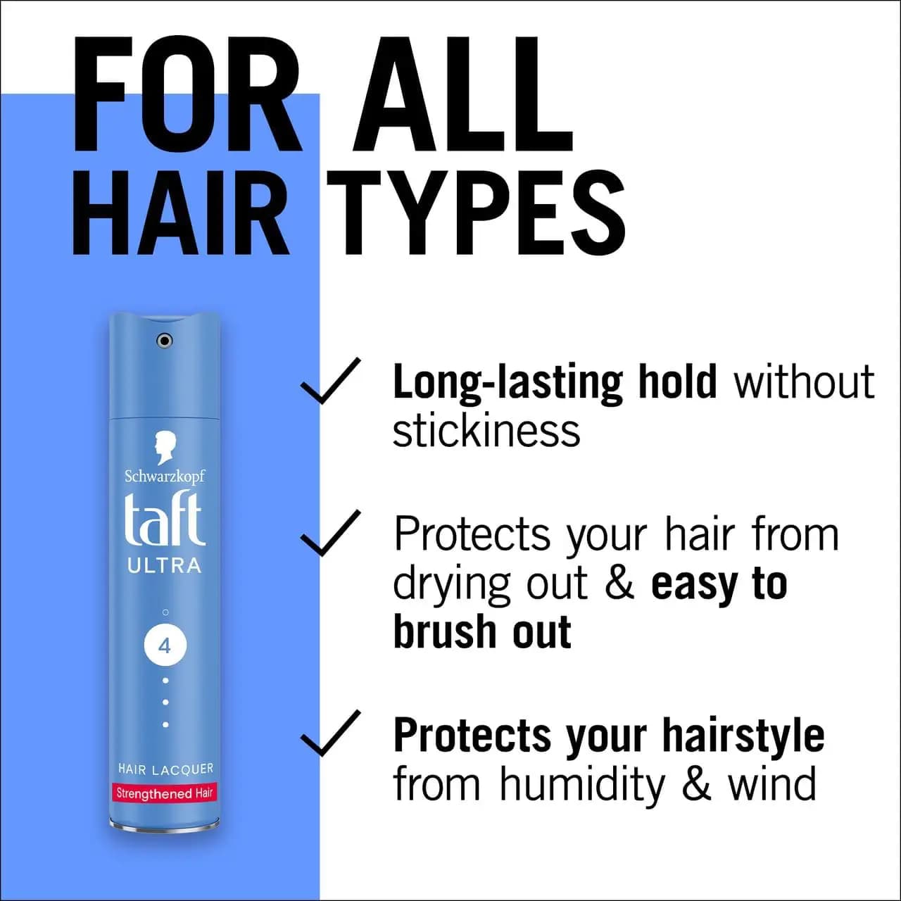 اسپری مو نگهدارنده تافت مدل Ultra Hair Lacquer Hold 4 با حجم۲۵۰ میل — تصویر ۸