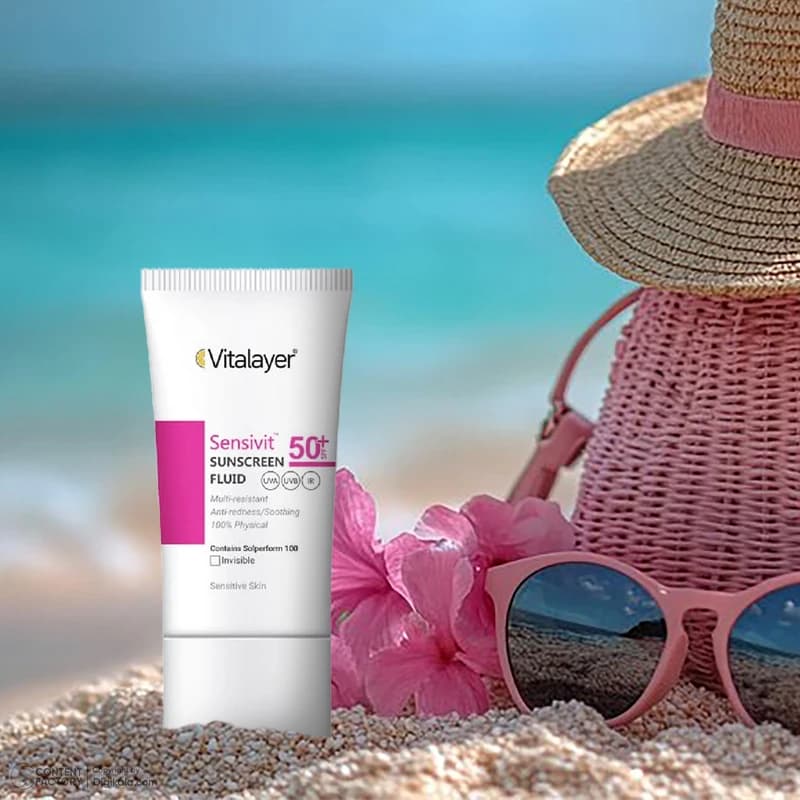 فلوئید ضد آفتاب SPF 50 سنسیویت ویتالیر ۵۰میل — تصویر ۳