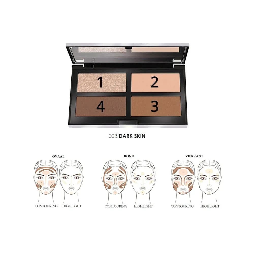 پالت کانتور و هایلایت مدل CONTOURING AND STROBING 001 پوپا — تصویر ۴
