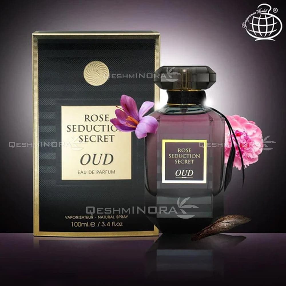 ادکلن رز سداکشن سکرت عود فرگرانس ورد Rose Seduction Secret Oud Fragrance World (ویکتوریا سکرت بامب شل عود Victoria Secret Bombshell Oud) — تصویر ۶