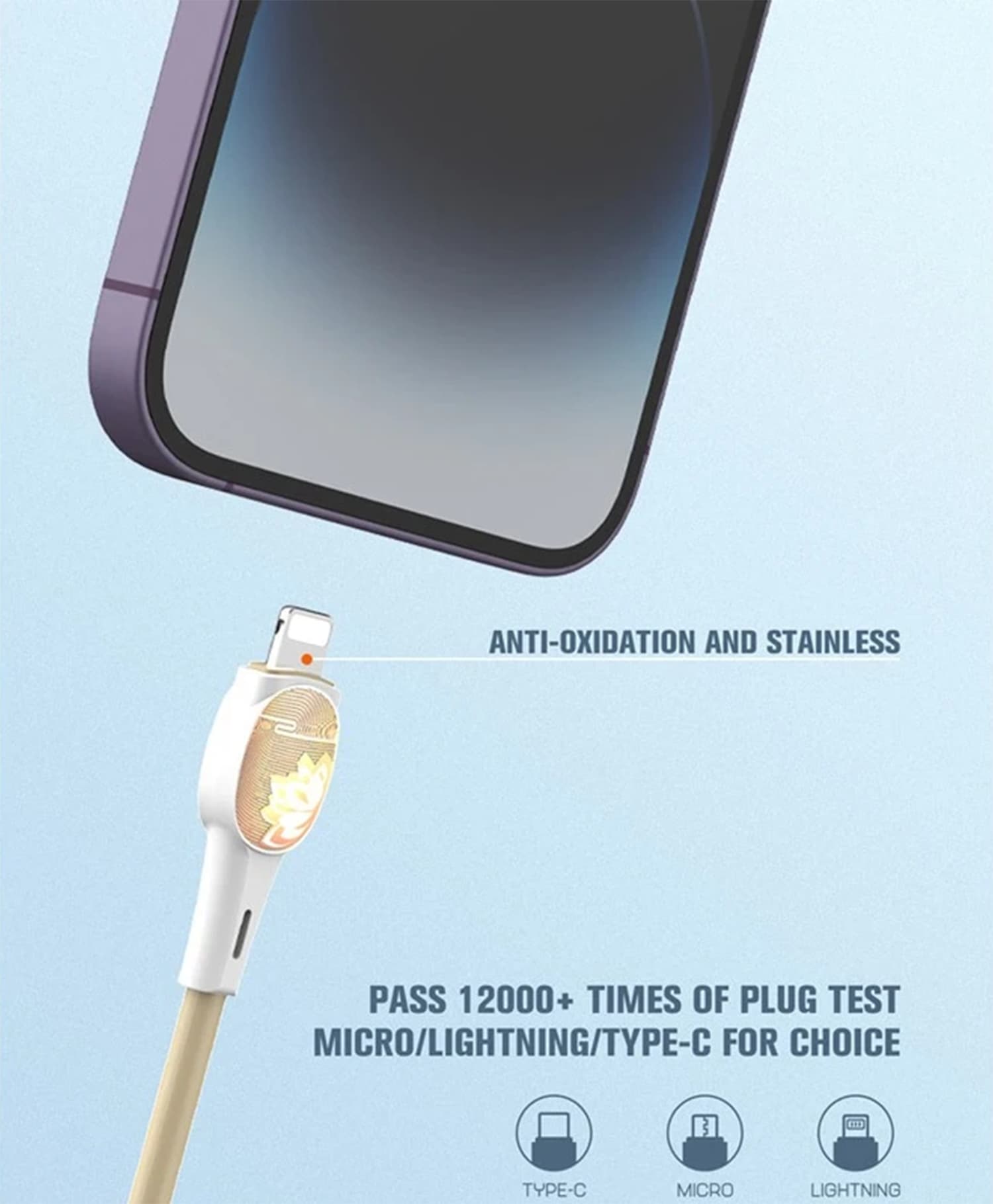 کابل تبدیل USB به Lightning الدینیو LS-832 — تصویر ۲