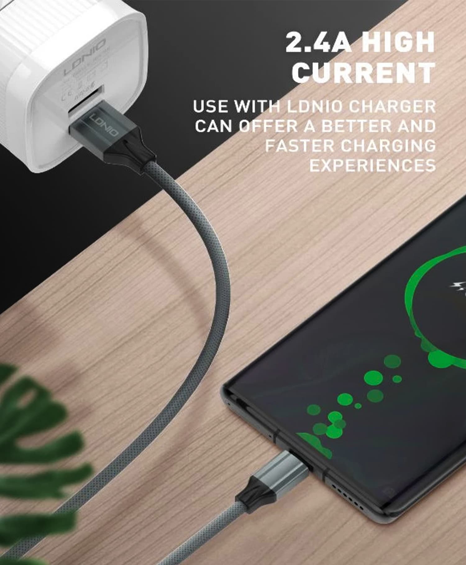 کابل تبدیل USB به Micro-B الدینیو LS-442 — تصویر ۳