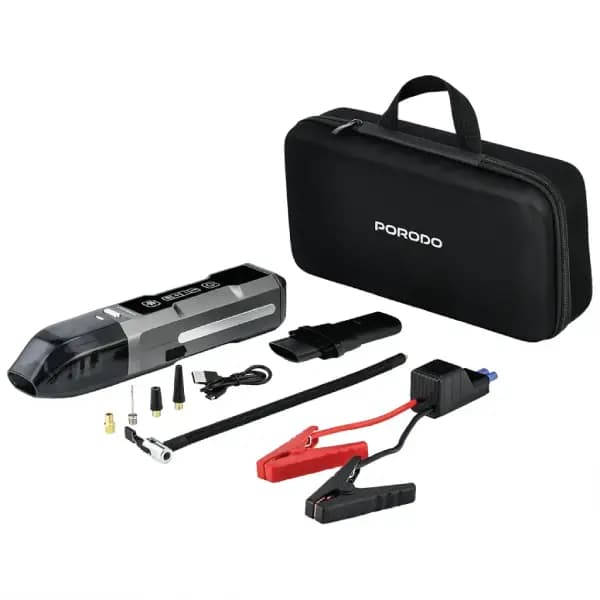 جامپ استارتر، پمپ باد و جارو شارژی پرودو Ignatov مدل PDJS41BK ا Porodo Ignatov Jump Starter, Air Pump, and Handheld Vacuum (PDJS41BK) (تک عمده) — تصویر ۸