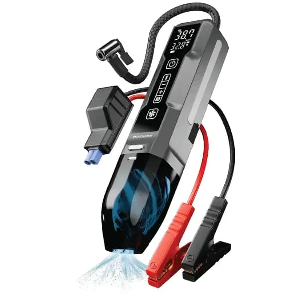 جامپ استارتر، پمپ باد و جارو شارژی پرودو Ignatov مدل PDJS41BK ا Porodo Ignatov Jump Starter, Air Pump, and Handheld Vacuum (PDJS41BK) (تک عمده) — تصویر ۶