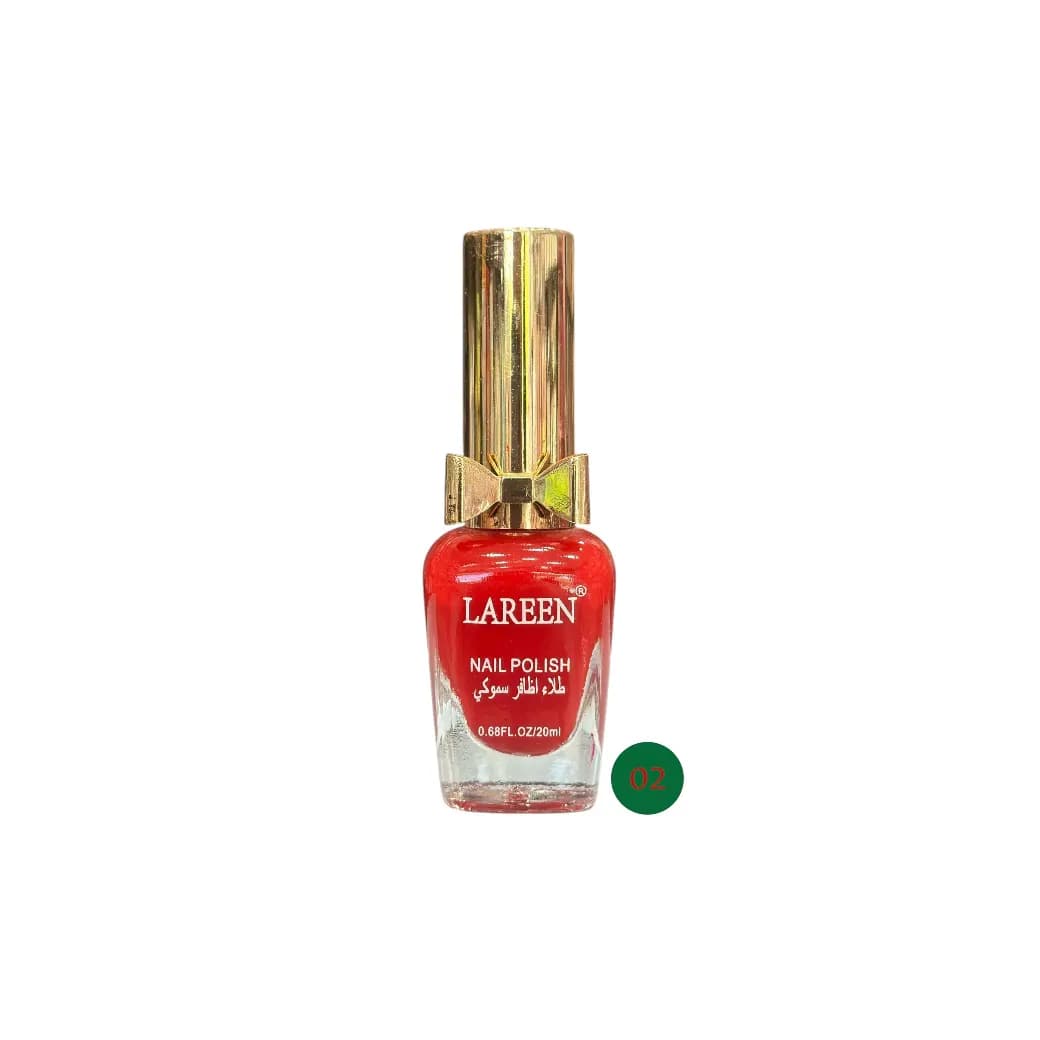 لاک ناخن لارن قرمز کلاسیک کد 02 مدل پاپیون 20ml — تصویر ۳