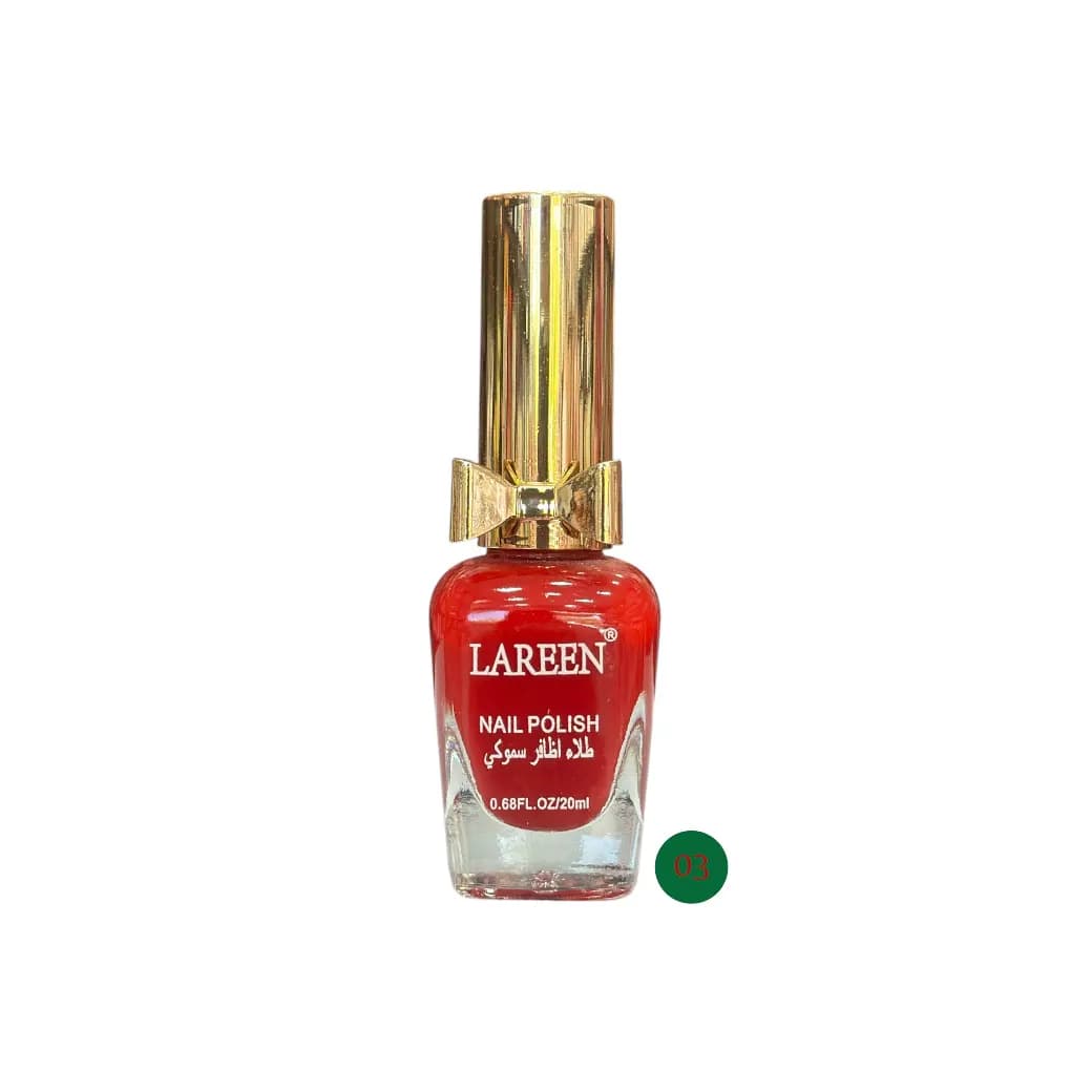 لاک ناخن لارن قرمز آتشین کد 03 مدل پاپیون 20ml — تصویر ۳