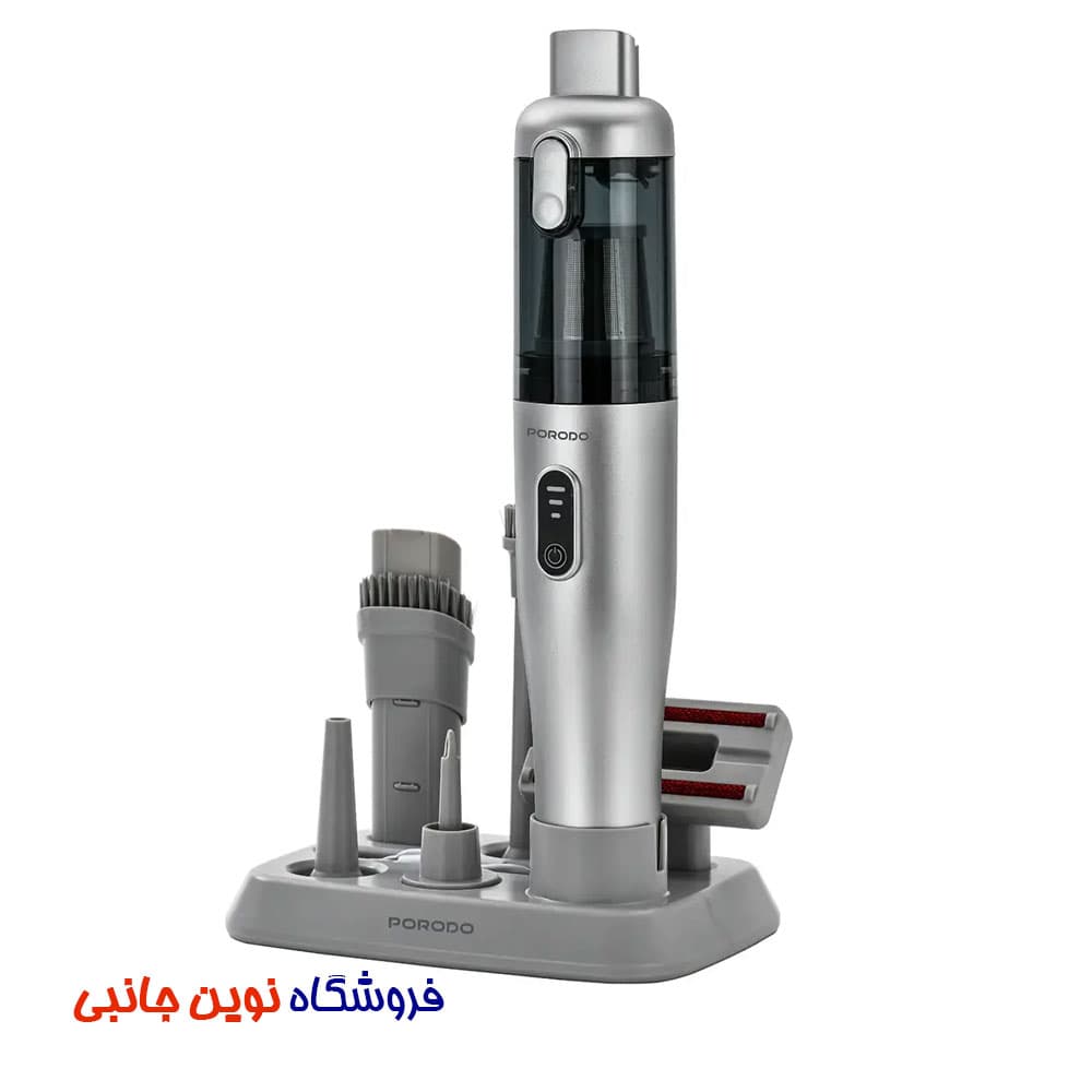 جارو شارژی دمنده چندکاره پرودو 9‑in‑1 مدل PD097GY ا Porodo PD097GY 9-In-1 Blower & Vacuum Cleaner with Washable HEPA Filter (تک/عمده)