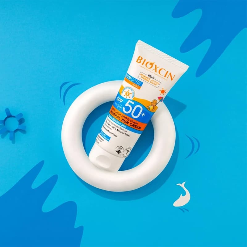 کرم ضد آفتاب بچه بیوکسین مدل SPF50 Mineral حجم 100 میل — تصویر ۹